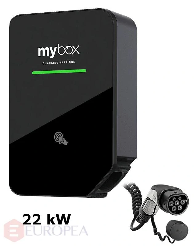 MyBox PLUS 1 x 22 kW, wifi/LAN, kábel točený 4m